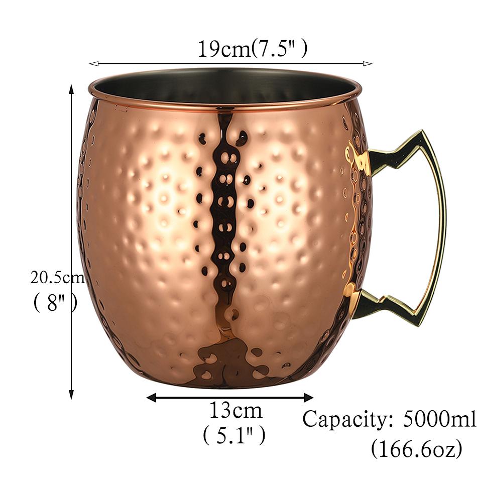 

Гигантская кованая кружка для Московского мула, Мега кружка, Кружка-ведерко для льда, 5 л 5L