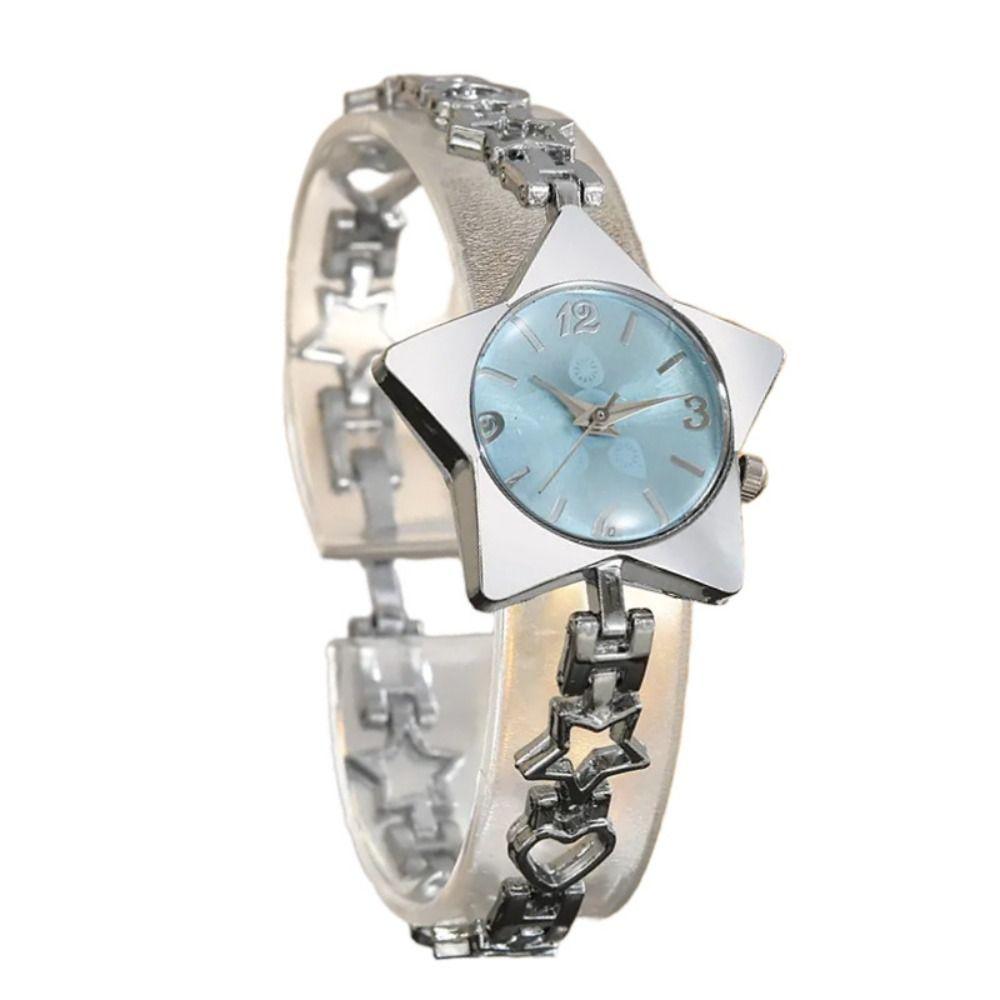 Y2k Charm Star Watch Zinc Zinc Zinc Alloy Chain Watches Luxury Star Shape Bracelet  Woman Ladies