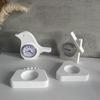 Ornament Mould Flexible Silicone Mold for Office Decoration Miniature Clock Shaped Desktop Embellishment Making Molds