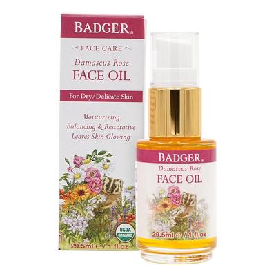 Olio Viso per Pelle Secca / Delicata Rosa Damascena, 1 fl oz