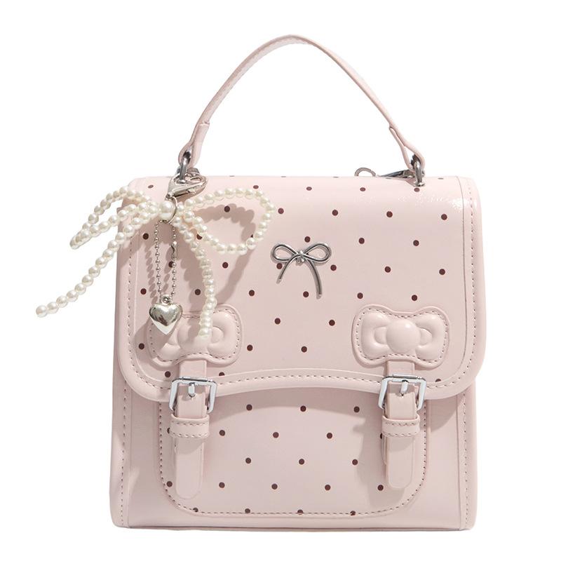 Schoolbag1011 Spring and Summer Niche Bow Casual Backpack Women's New High-value Sweet Simple Shoulder Bag