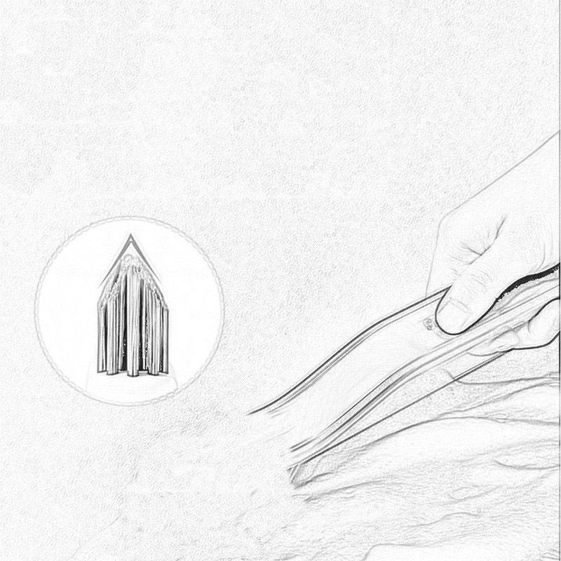 Douyin Same V-shaped 2-in-1 Long Gap Brush Dead Corner Window Gap Groove Dust Brush Tile Crack Multi-functional Hair