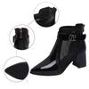 Fashion Women Sandals New Summer Sexy Mesh Ankle Boots Pointed Toes High Heels Shoes Ladies Short Boots Chunky Heels Spring Zipper Shoes