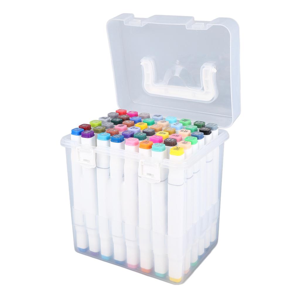 48 st Graffiti-markörer Oljebaserat bläck Dubbelsidiga Rika färger Förpackade i låda Färgpennor för DIY-hantverk Barn Vuxna