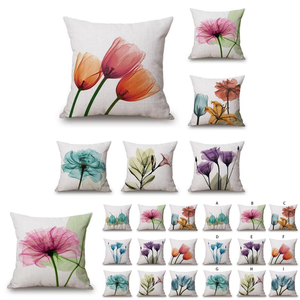 Sophisticated Flowers Design Cotton Linen Pillow Case Perfect For Any Room