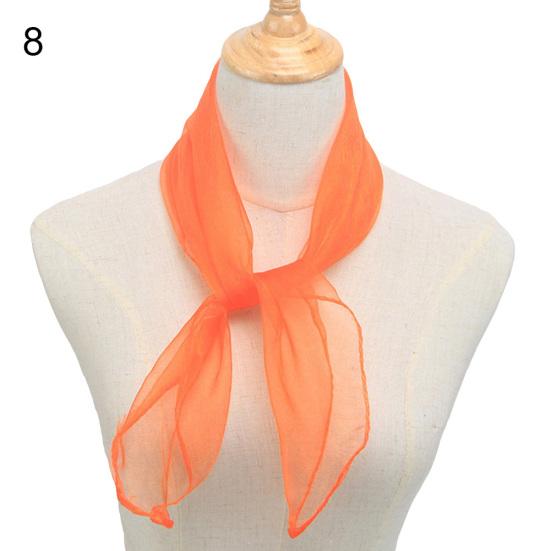 12Pcs Candy Color Square Artificial Silk Dance Scarves Magic Juggling Props