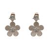 Temperament Five-Petaled Flower Earrings Zircon Flower Diamond-Set Front And Rear Wear Dual-Purpose Zircon Removable Stud Earrings