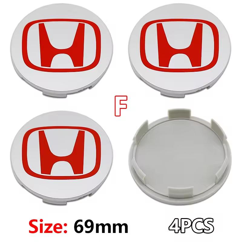 4Pcs/set 69mm 58mm Car Wheel Center Hub Caps Rims Cover Logo For Honda Civic Accord Fit CRV Jazz Odyssey Insight Legend HRV