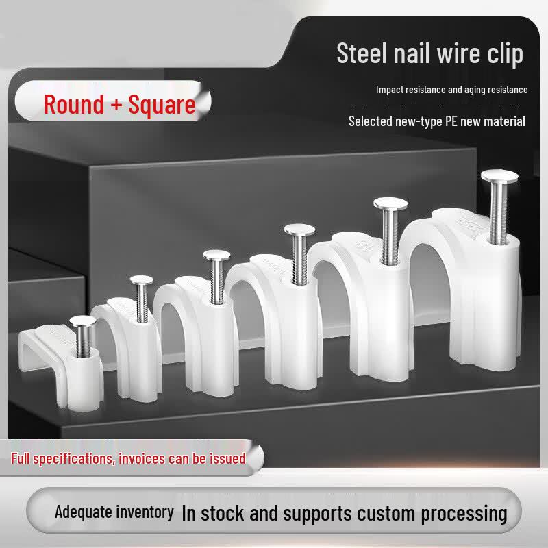 PE Plastic Cable Clips for Wire Management