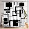 Tenda da Doccia Geometrica Moderna - Antimuschio, Impermeabile, Decorazione per Bagno, Regalo Unico, Design Elegante, Durevole