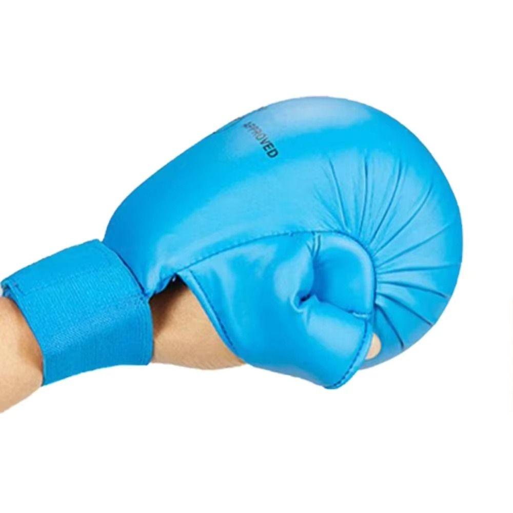 Tréninkové rukavice na karate s polovičními prsty, chrániče rukou na karate, boxerské rukavice, bojová umění