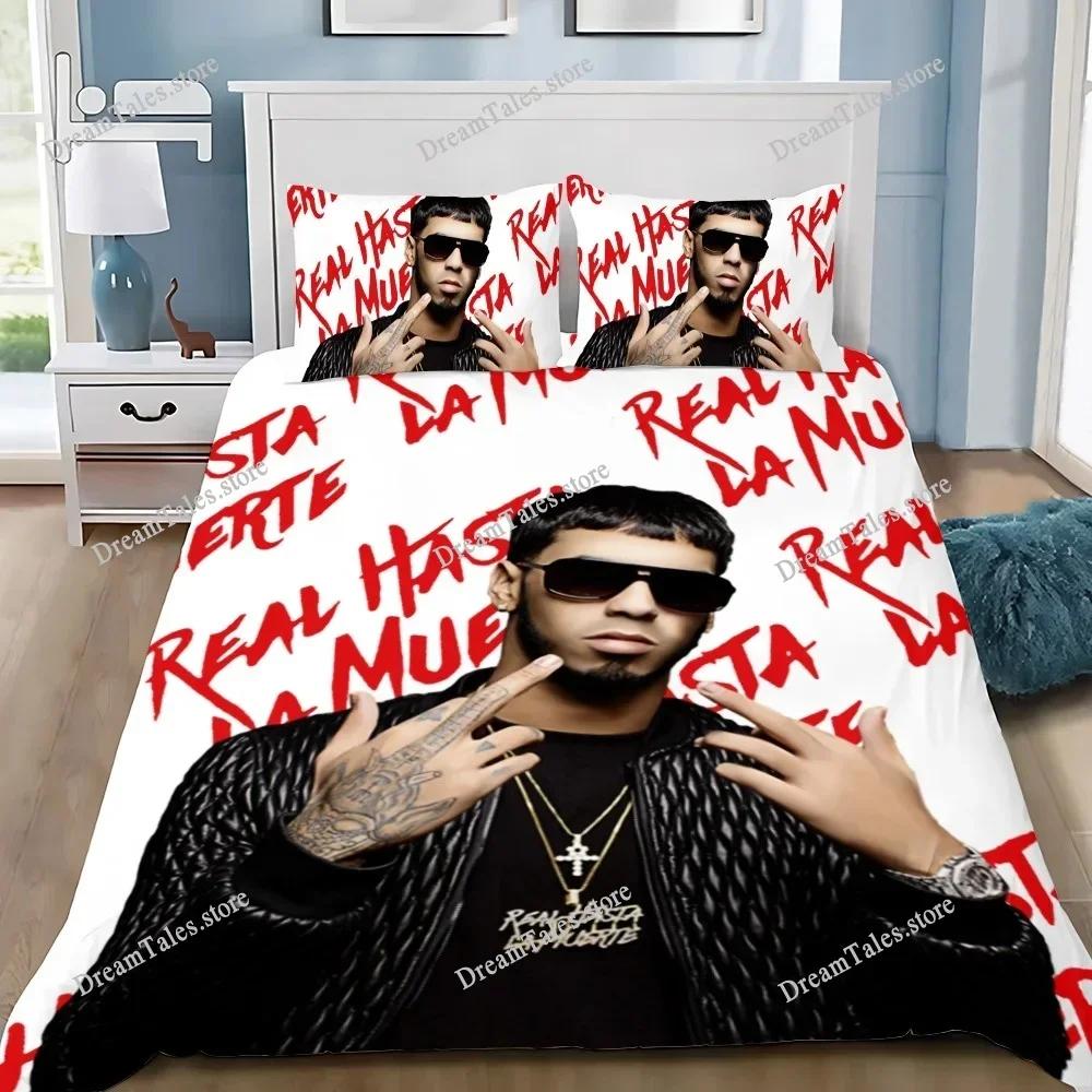 Anuel AA Real Hasta La Muerte Duvet Cover Pillowcase Bedding Set Adult Boy Girl Bedroom Decoration Children Gift Single Double74