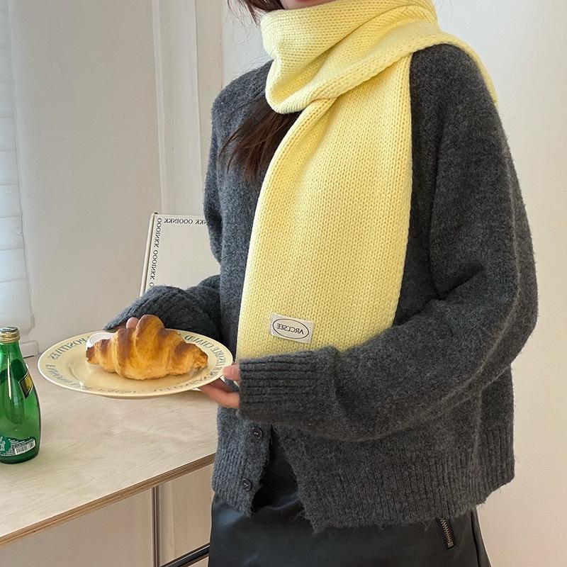 

Роскошный утолщенный шерстяной платок-шаль: Универсальный и стильный INS корейский дизайн для пар на осень/зиму жёлтый