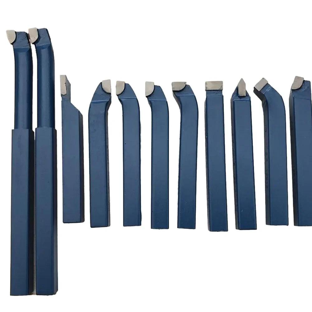 

11PCS Carbide Lathe Boring Cutter Metal Internal Turning Tool Copying Small Hole 10mm 12mm Tipped Cutting Tool Bit Set 10x10mm
