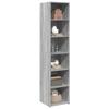 VidaXL Highboard Sonoma Grey 40x41x185 Cm Engineered Wood, Sideboard, Storage Cabinet, High Cabinet, Cabinet, Wardrobe 3281671