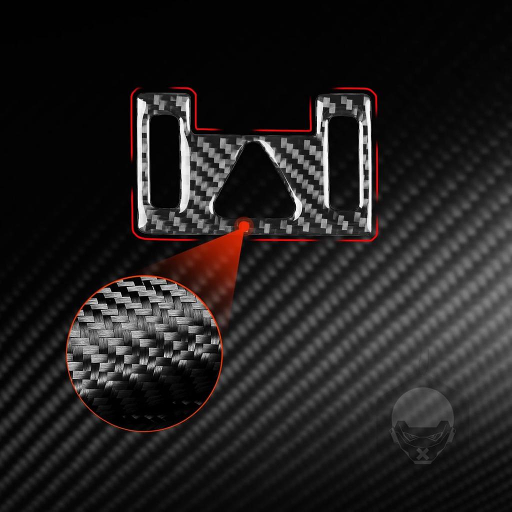 Real Carbon Fiber Accessories Decals Car Hazard Light Frame Panel Cover Compatible with KIA Forte K3      2024 Carbon Fiber Interior Trim Sticker