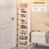 8-layer Stackable Shoe Rack, Suitable for DIY Free-standing Shoe Storage Bags In Wardrobes, Small and Narrow Spaces, Plastic