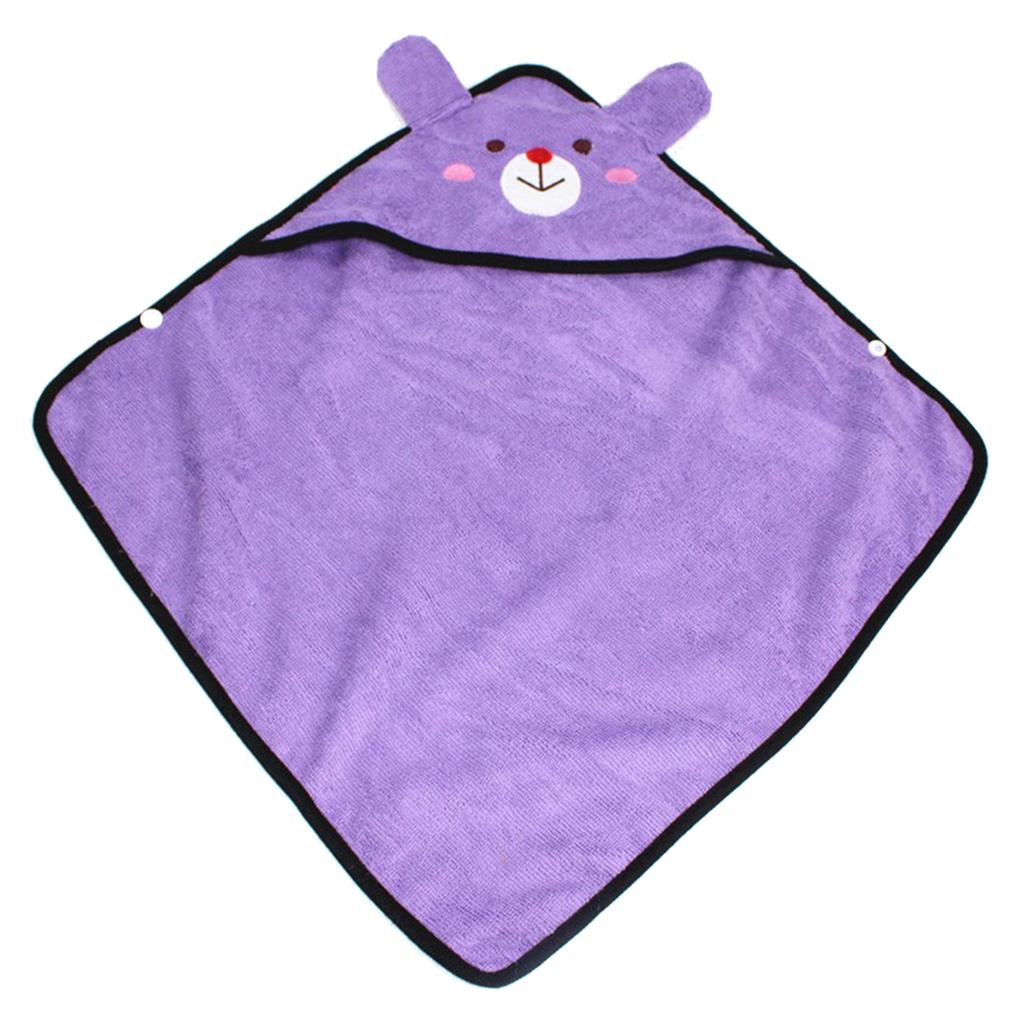 Pet Bathrobe Soft Strong Absorbent Fast Drying Hooded Microfiber Cat Dog Bath Towel for Teddy Puppy