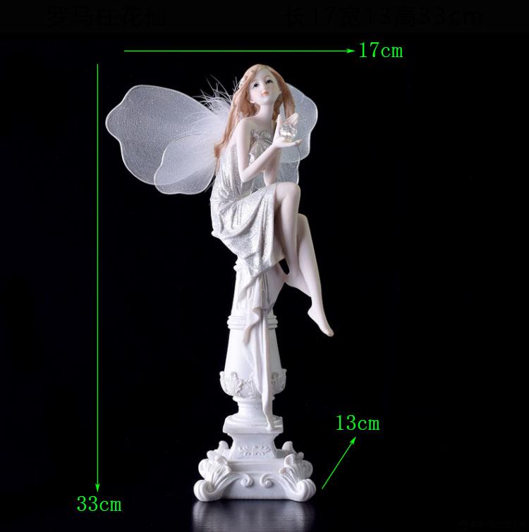 Europe Flower Fairy Beauty Angel Figurines Decoration Resin Home Crafts Desktop Cute Ornament Birthday Wedding Gift Accessories