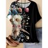 New Short-sleeved Round Neck T-shirt, Casual and Comfortable At Home