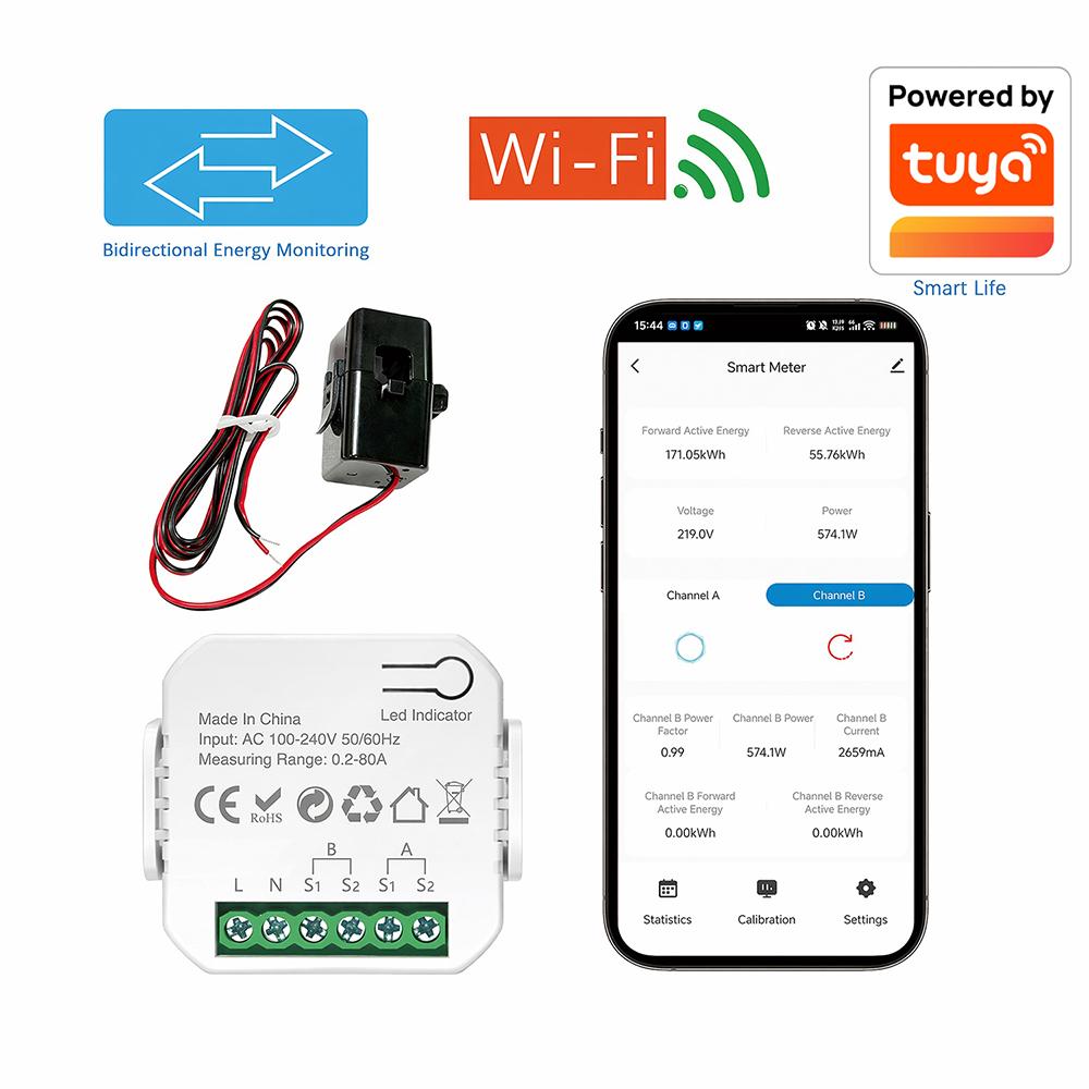 Smart Life WiFi Garage Door Opener Controller with Sensor Dry Contact App Remote Control Works with Tuya Google Home