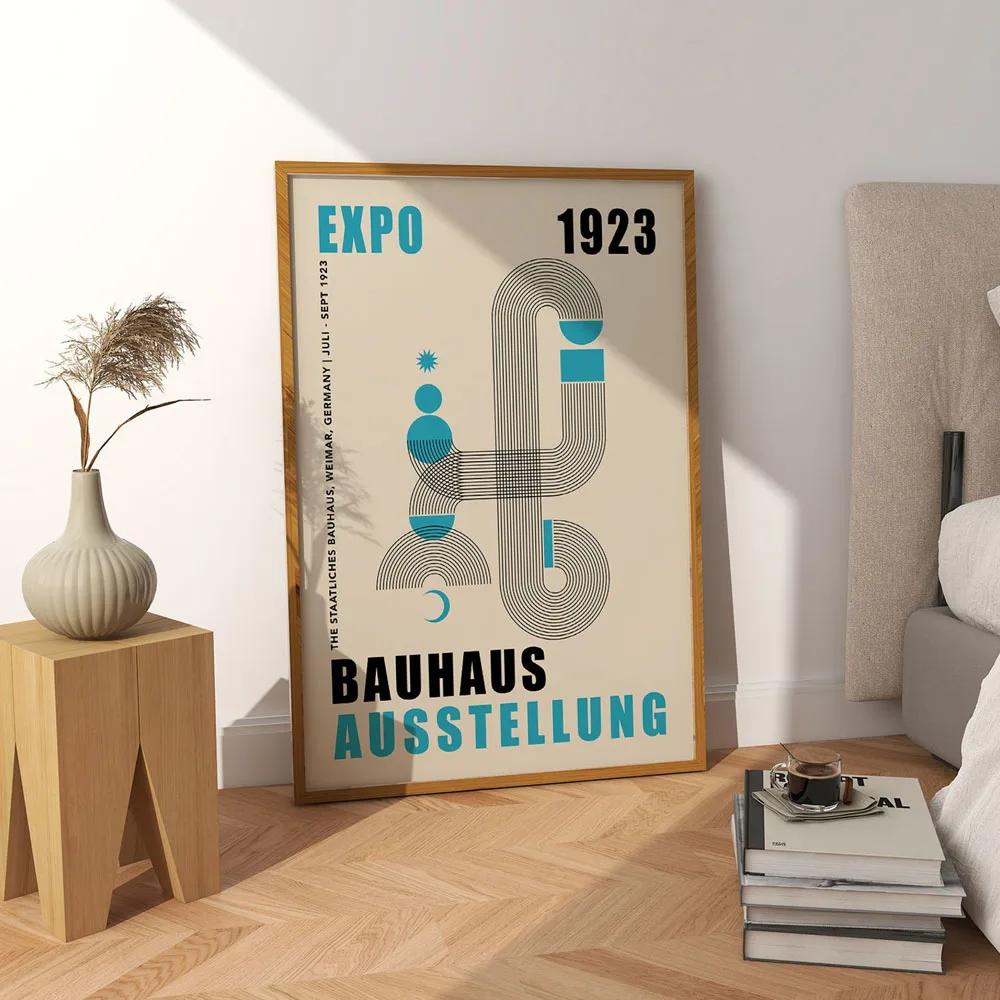 Modernist Bauhaus Geometric Canvas Poster Living Room Wall Art Retro Prints Mid Century Home Decorative Wall Art Painting