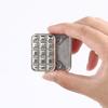 1/2Pcs Metal Fidget Slider Portable Stress Anxiety Relief Textured Slider Kids Teens Adults Magnetic Fingertip Slider Pocket EDC Slider Sensory Toy