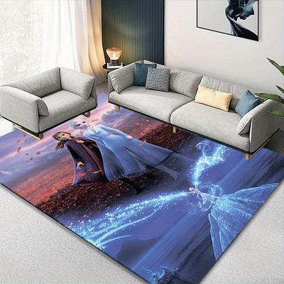 1pc Frozen Carpet Area Rug, Bedroom, and Playroom Durable, Stain-Resistant, and Easy To Clean, Living Room