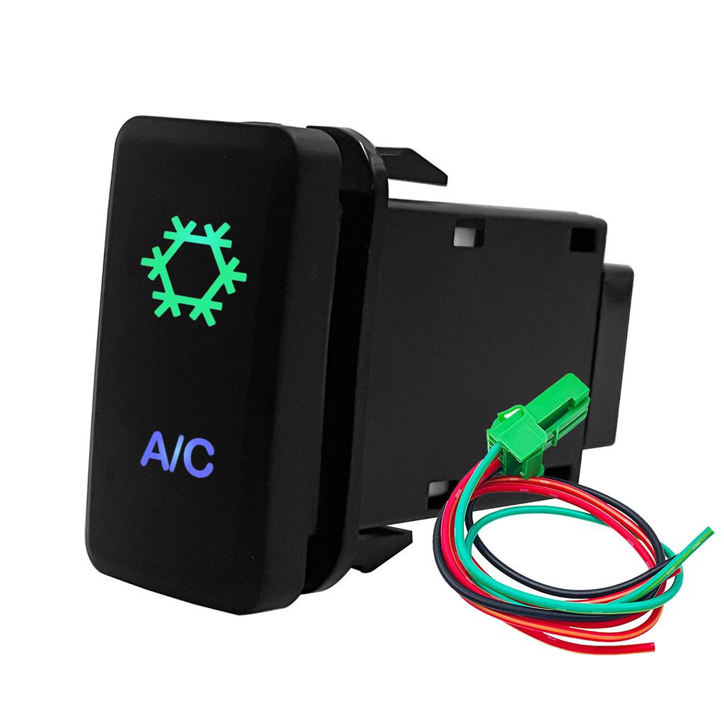 12V Winch Power Green Blue Button Switch Car LED Light Bar Compressor Aux ON OFF For Toyota Tacoma FJ Cruiser Highlande Hilux