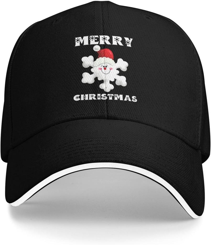 Christmas Puzzle Snowflake Man Baseball Cap Embroidered Polyester Adjustable Summer Outdoor Hat