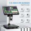 7 Inch IPS Digital Coin Microscope 5MP 1200X Ultra-Precise Focusing Camera 1080P Video Microscope Repairing Circuit Device