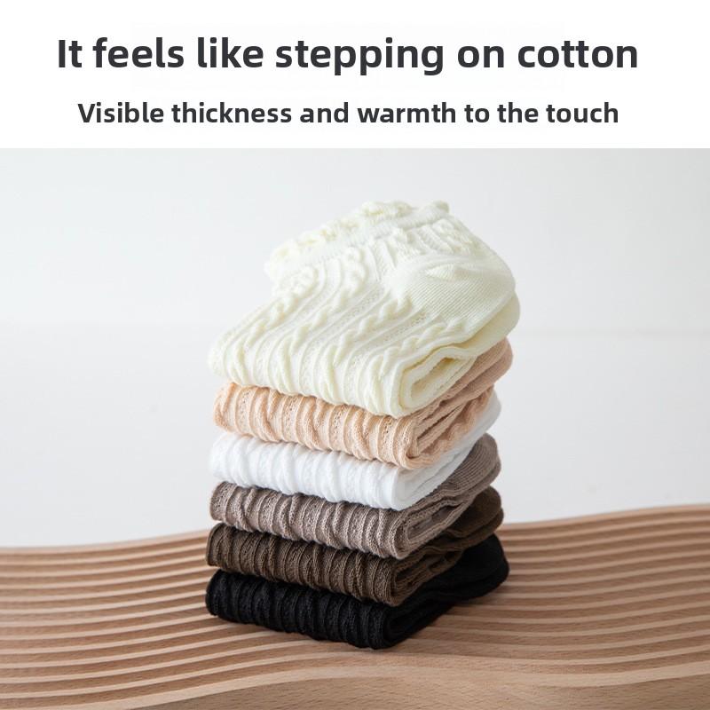 5 Pairs  Lace Socks Female Short Socks Shallow Student Female Socks Low Curry Tide