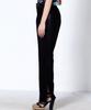 GREEDILOUS Pleated Satin Trim-Mid Trousers