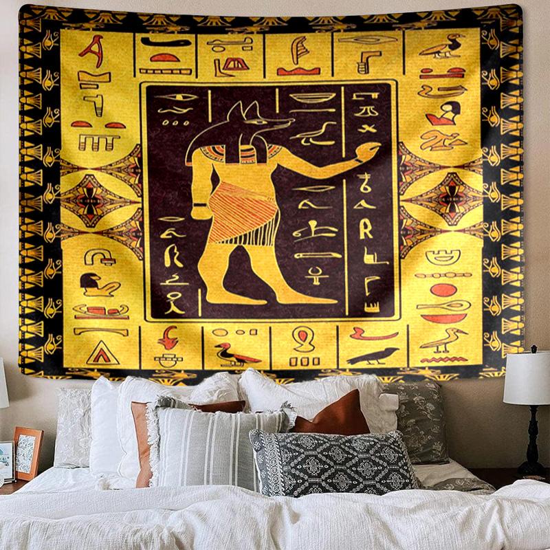 Ancient Egyptian Hieroglyphics Tapestry Room Decoration Wall Hanging for Living Room Bedroom, dormitory, Birthday and Christmas gifts