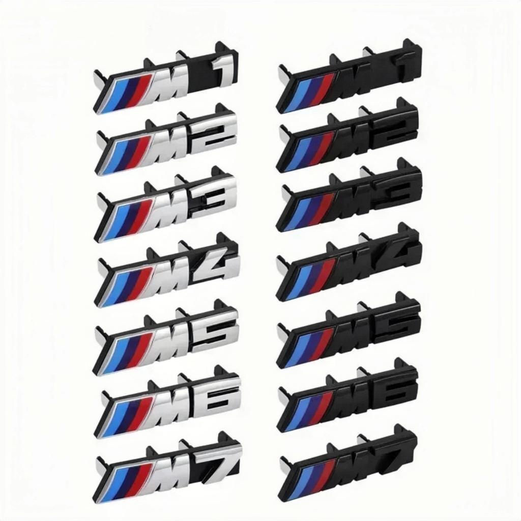 BVYD9 3D ABS Car Front Grille Emblem Sticker, BMW M Series Badge Decal for E46 E36 E34 F10 E90 M1 M2 M3 M4 M5 M6 M7 M8, Automotive Ext