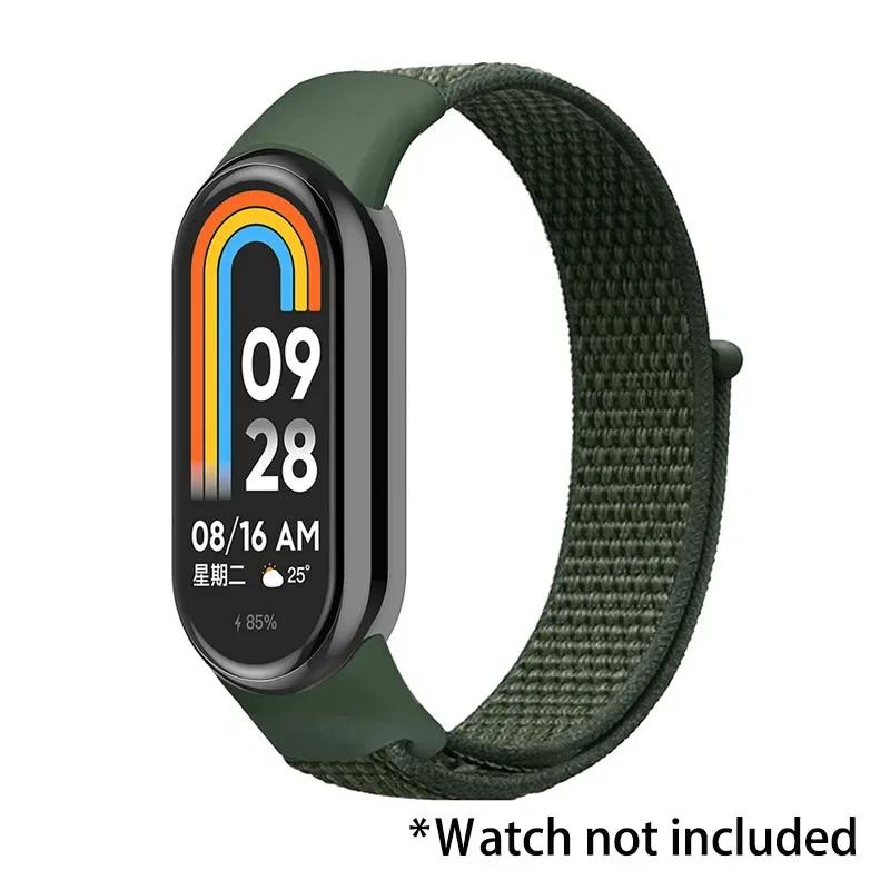 Nylon Loop Strap for Xiaomi Mi Band 9 8 7 6 5 4 3 Breathable Wristband Smartwatch Bracelet Sports Pulsera Watchband Miband 9 NFC