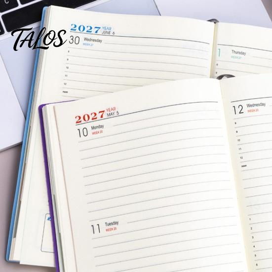Büromaterial für die Planung 2027 Planer mit Monats- und Jahresübersicht, A5 Dickes Tintenfestes Papier Kompakter Jahreskalender Terminplaner Notizbuch, Langlebig