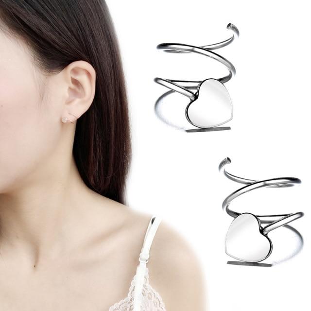 925 Sterling Silver Star Heart Charm Stud Earrings For Women Wedding Jewelry Prevent Allergy Boucle D 'Oreille Pendientes Eh1222