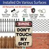 2D Flat 1pc Vintage Warning Aluminum Decoration Plaque, "DON'T TOUCH MY SHIT" Lettering Sign, Garage Decor, Bedroom Decor, Workshop Decor and Tool