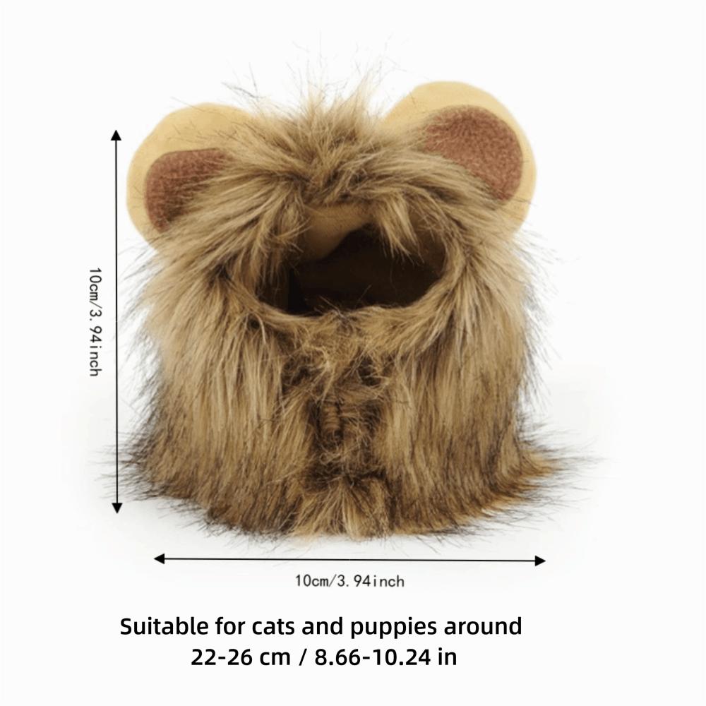 Lightweight Cat Mane Wig Face Opening Pet Wig Washable Mane Wig for Cat  Indoor Cat Wear
