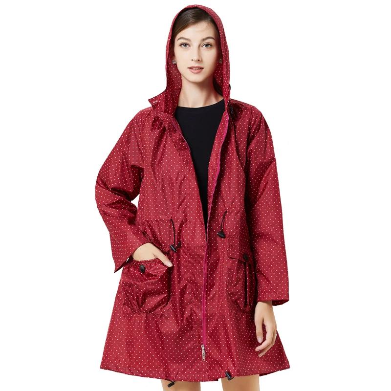 Raincoat Adult Outdoor Travel Walking Girl Student Fashion Lightweight and Thin Type Waist-Tight Waterproof Short Outwear Poncho