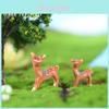 Adorable Resin Deer Figurine Miniature Moss Snow Scene Diy Christmas Decor