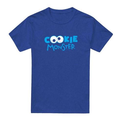 Sesame Street Unisex Adult Cookie Monster Eyes T-Shirt