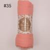 Muslim Women Solid Color Scarf Shawl Cotton Crinkle Hijab
