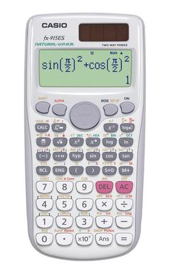 Casio Kalkulator Naukowy Matematyka Naturalny Wyświetlacz 441 Funkcji 10 Cyfr Biały fx-915ES-WE