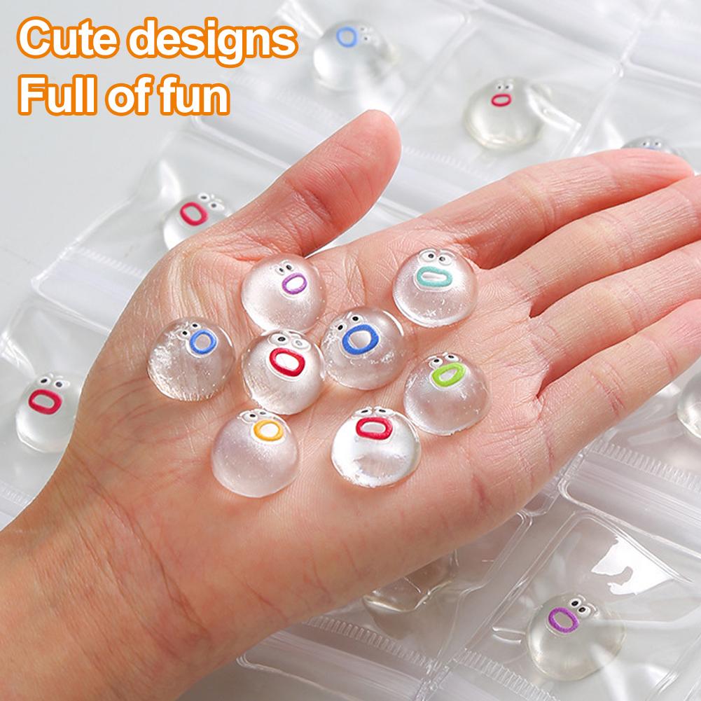 Mini Transparent Toy - Cute Cartoon Expression Fidget Toy Soft Cream Mud Texture With Slow Rebound Child Toy