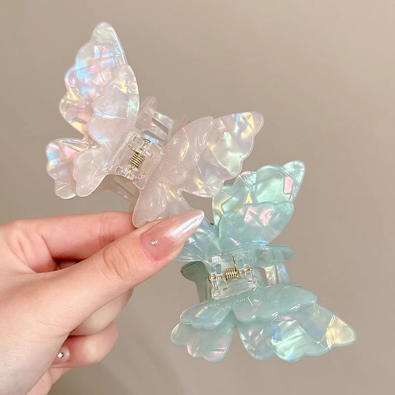 New Fairy Butterfly Hair Claw Acetate Crab Hair Clip Summer Sweet Princess Shark Clip for Women Girl Hairpin Hair Accessories