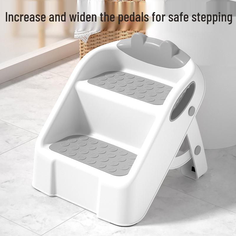 Foldable Two-Step Children's Washstand Stool