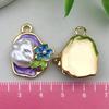 French Retro Enamel Flower Pendant: Light Luxury DIY Necklace & Hair Accessory