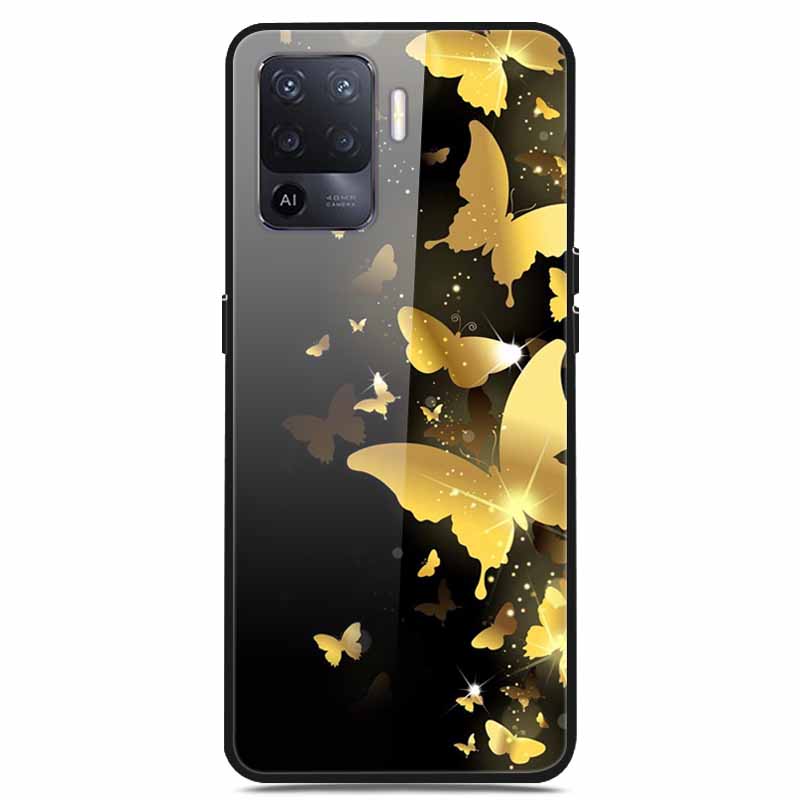 For OPPO Reno 5 Lite Case Luxury Tempered Glass Bumper for OppoA94 4G Phone Cover For OPPO A94 4G/ Reno5 Lite Glass Coque A94 4G